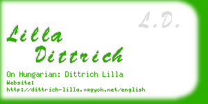 lilla dittrich business card